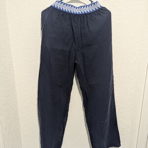 Urban Outfitters Dark Blue Pants with Patterned Waistband